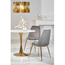 CASEMIRO stół blat - biały marmur, noga - złoty (2p 1szt)