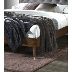 CASSIDY 160 łóżko popielaty / orzech