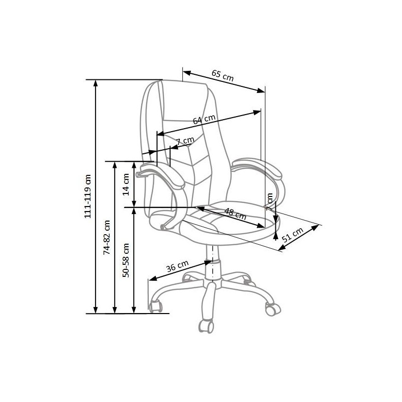CODY fotel gabinetowy brązowy