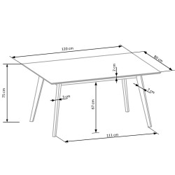 CORDOBA stół + 4 krzesła (1p 1szt)