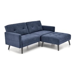 CORNELIUS sofa rozkładana z funkcją narożnika niebieska (1p 1szt)