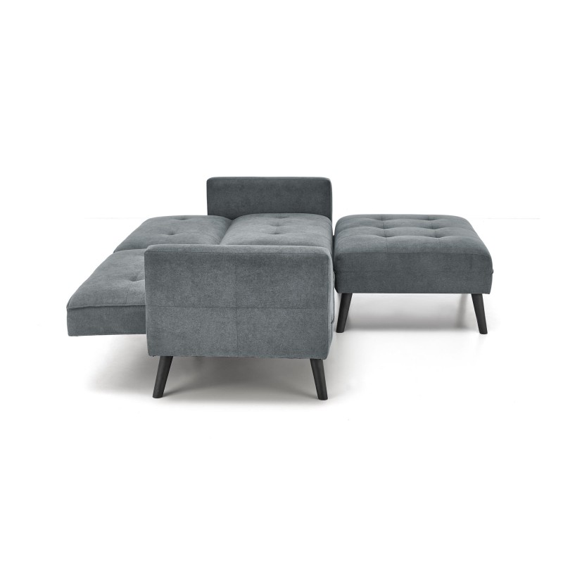 CORNELIUS sofa rozkładana z funkcją narożnika popiel (1p 1szt)