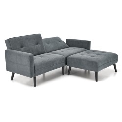 CORNELIUS sofa rozkładana z funkcją narożnika popiel (1p 1szt)