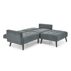 CORNELIUS sofa rozkładana z funkcją narożnika popiel (1p 1szt)
