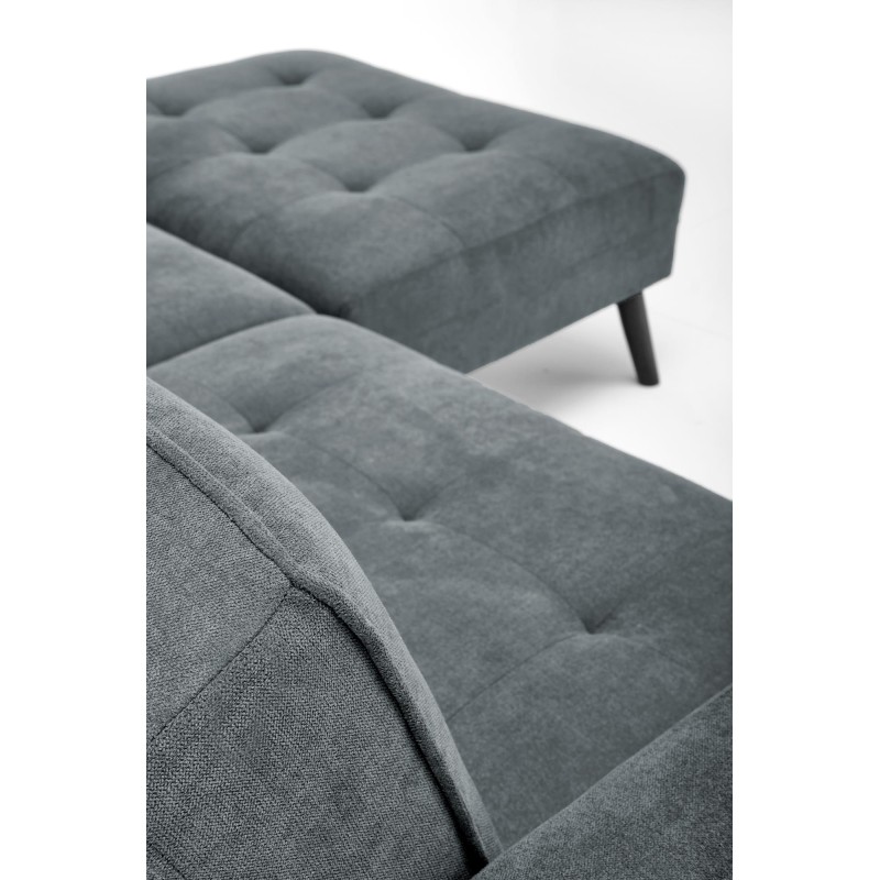 CORNELIUS sofa rozkładana z funkcją narożnika popiel (1p 1szt)