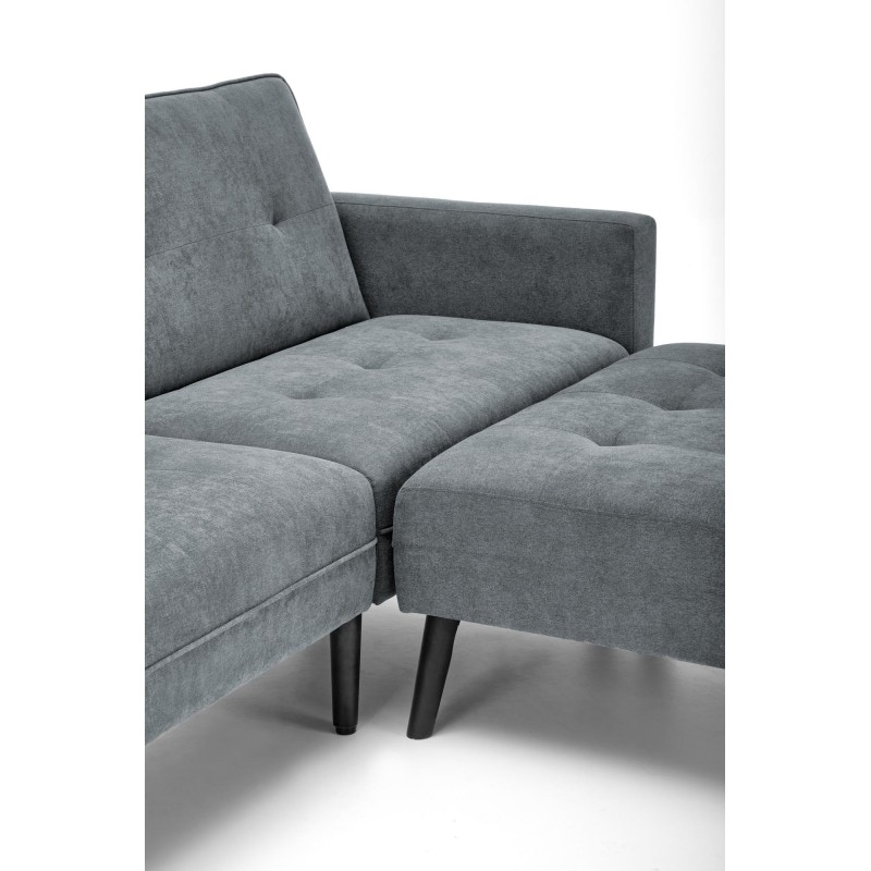 CORNELIUS sofa rozkładana z funkcją narożnika popiel (1p 1szt)