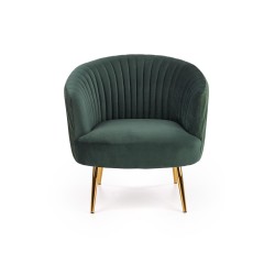 CROWN fotel wypoczynkowy ciemny zielony / złoty