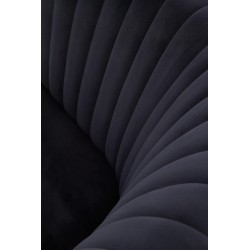 CROWN fotel wypoczynkowy czarny / złoty