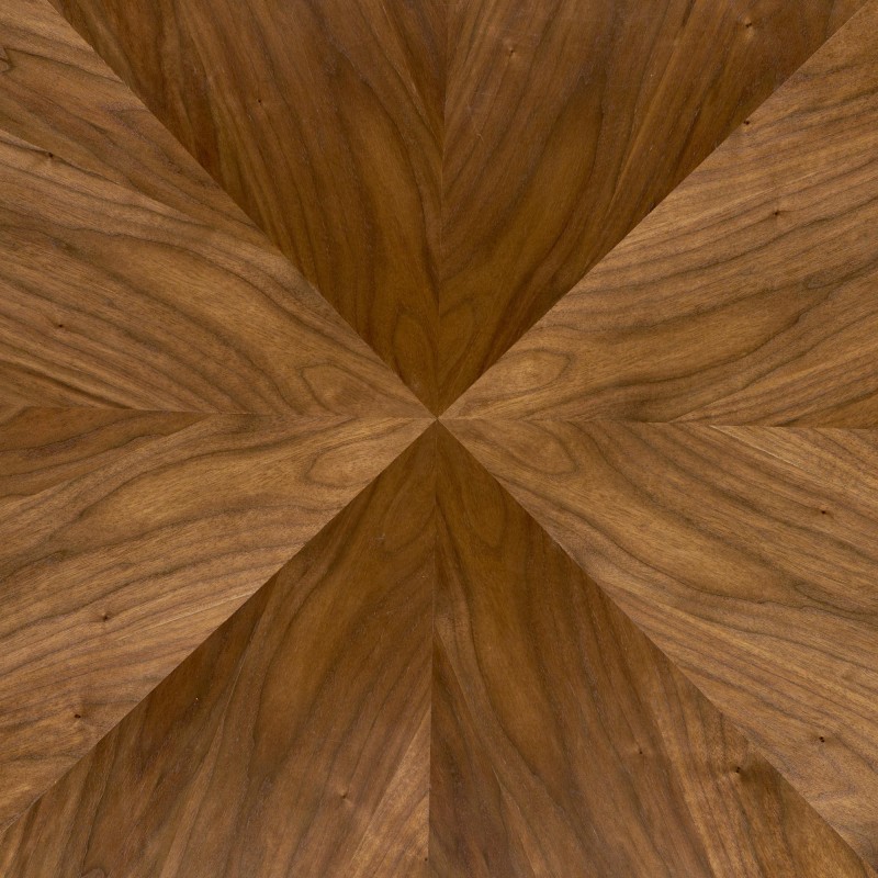 DANILO stół okrągły, blat - orzechowy, nogi - czarny (2p 1szt)