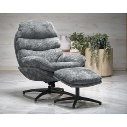 DARIO fotel wypoczynkowy z podnóżkiem oraz z funkcją kołyski, niebieski (1p 1szt)