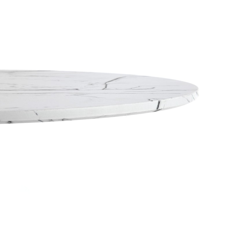 DENVER stół, blat - biały marmur, noga - biały (3p 1szt)