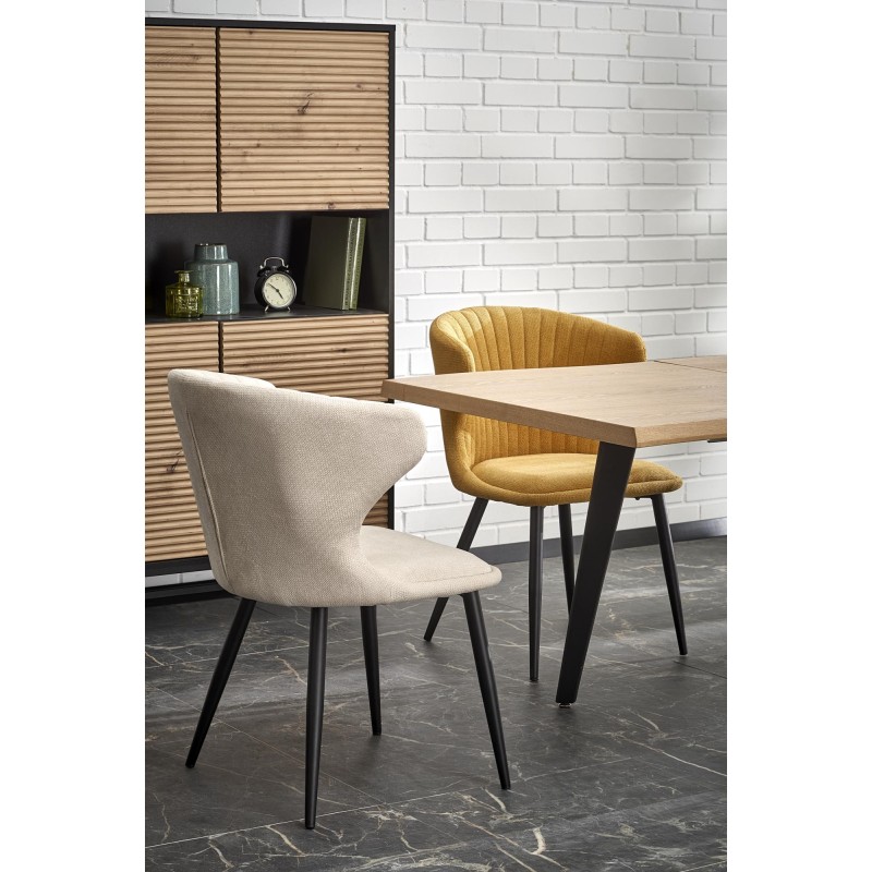 DICKSON 2 stół rozkładany 150-210/90 cm, blat - naturalny, nogi - czarny (2p 1szt)