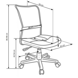 DINGO fotel młodzieżowy popiel-czarny
