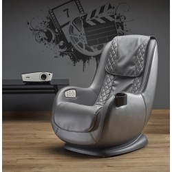 DOPIO fotel wypoczynkowy z funkcją masażu popielaty