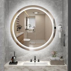 DOVER 80 lustro ścienne łazienkowe, srebrny (1p 1szt)