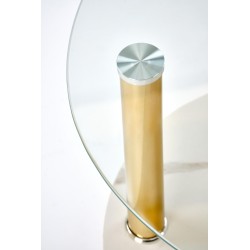 DUCAT S ława, biały marmur / transparentny / złoty