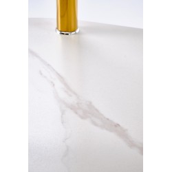 DUCAT ława, biały marmur / transparentny / złoty (2p 1szt)