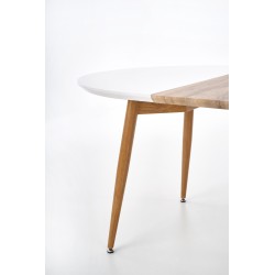 EDWARD stół rozkładany dąb miodowy / biały nogi: dąb miodowy (2p 1szt)