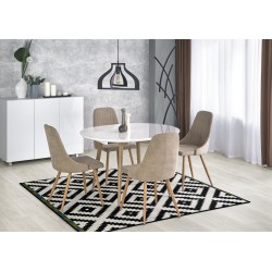 EDWARD stół rozkładany biały / dąb san remo (2p 1szt)