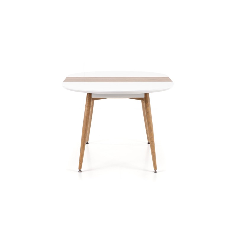 EDWARD stół rozkładany biały / dąb san remo (2p 1szt)