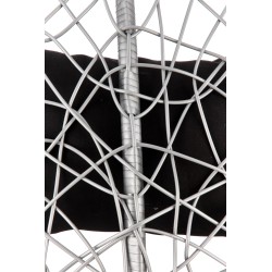 EGGY fotel ogrodowy popielaty / czarny (3p 1szt)