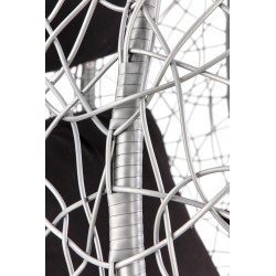 EGGY fotel ogrodowy popielaty / czarny (3p 1szt)