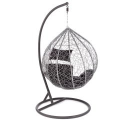 EGGY fotel ogrodowy popielaty / czarny (3p 1szt)