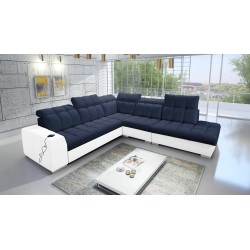 Prisma IX corner sofa with sleeping function, USB port, and bedding storage - Velvet | Pet friendly, Terra 79 + Eco-leather Prisma IX corner sofa with sleeping function, USB port, and bedding storage - Velvet | Pet friendly, Terra 79 + Eco-leather
