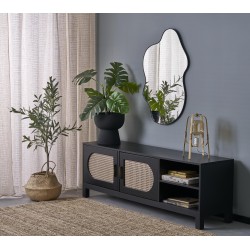 ESSENT lustro ścienne, czarny (1p 1szt)