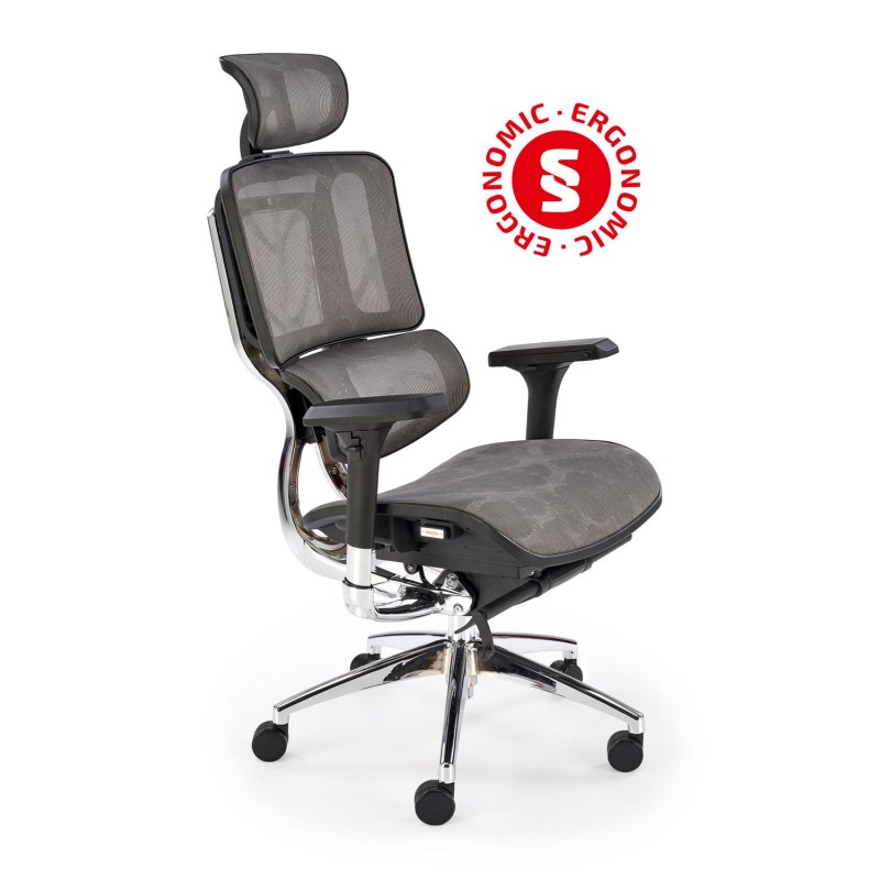 ETHAN fotel gabinetowy popielaty (1p 1szt)