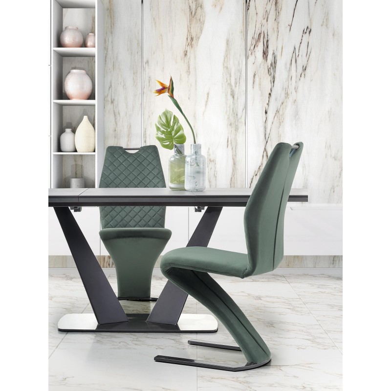 FANGOR stół rozkładany, blat - ciemny popiel, podstawa - czarny (3p 1szt)