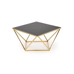 FELICIA ława stelaż - złoty, blat - czarny marmur (2p 1szt)