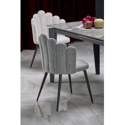 FELIX stół rozkładany, blat - popielaty marmur, nogi - czarny (2p 1szt)