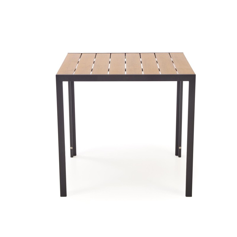 FIERRO stół kwadratowy, brązowy / czarny (1p 1szt)