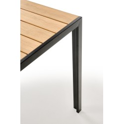 FIERRO stół kwadratowy, brązowy / czarny (1p 1szt)