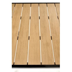 FIERRO stół kwadratowy, brązowy / czarny (1p 1szt)