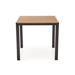 FIERRO stół kwadratowy, brązowy / czarny (1p 1szt)