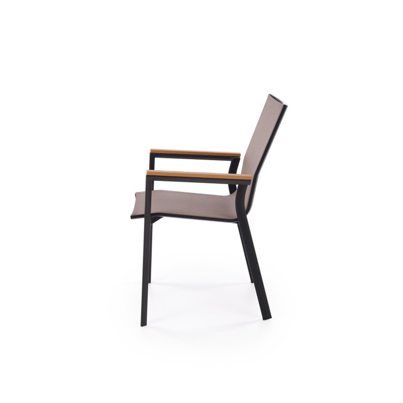 FIERRO krzesło, czarny / popielaty / brązowy (1p 1szt)