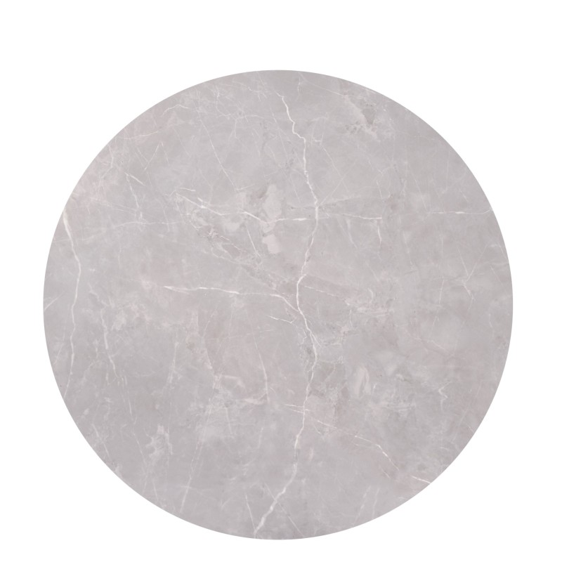 FLAMINGO zestaw 2 ław, popielaty marmur/ czarny (2p 1szt)