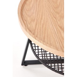 FLORENCE ława dąb naturalny/czarny (1p 1szt)