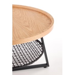 FLORENCE ława dąb naturalny/czarny (1p 1szt)