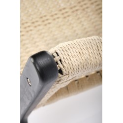 FODEN fotel wypoczynkowy, czarny / naturalny (1p 1szt)