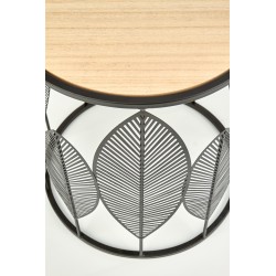 FOLLA zestaw 2 ław czarny / naturalny (1p 1szt)