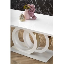 GALARDO stół rozkładany, biały / złoty (3p 1szt)