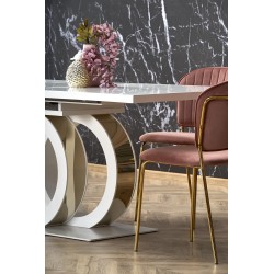 GALARDO stół rozkładany, biały / złoty (3p 1szt)