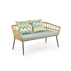 GARDENA 2S fotel podwójny czarny / naturalny / popielaty (1p 1szt)