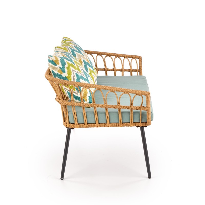 GARDENA 2S fotel podwójny czarny / naturalny / popielaty (1p 1szt)