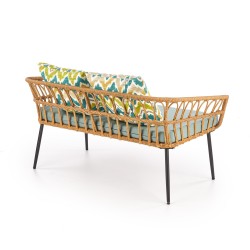 GARDENA 2S fotel podwójny czarny / naturalny / popielaty (1p 1szt)