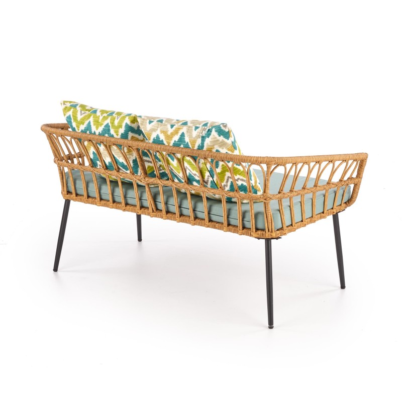 GARDENA 2S fotel podwójny czarny / naturalny / popielaty (1p 1szt)