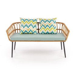 GARDENA 2S fotel podwójny czarny / naturalny / popielaty (1p 1szt)